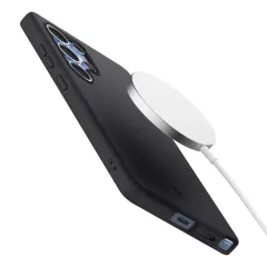 Samsung Galaxy S25 Ultra skal svart SPIGEN SILICONE FIT MAG MAGSAFE