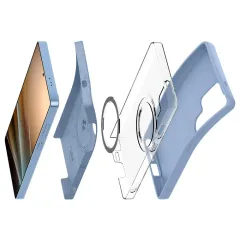 Samsung Galaxy S25 Ultra vāciņš zils SPIGEN SILICONE FIT MAG MAGSAFE