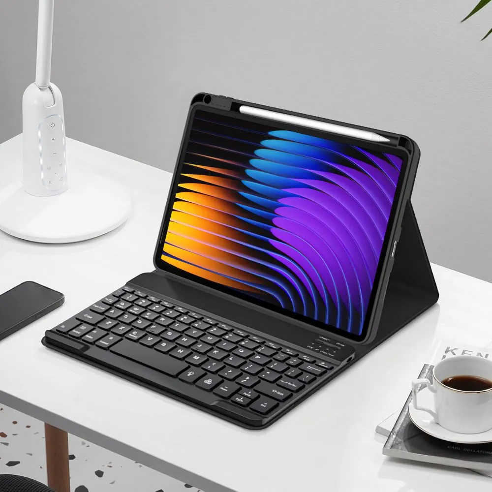 Xiaomi Pad 7/Pad 7 Pro maciņš melns TECH-PROTECT SC PEN + KEYBOARD