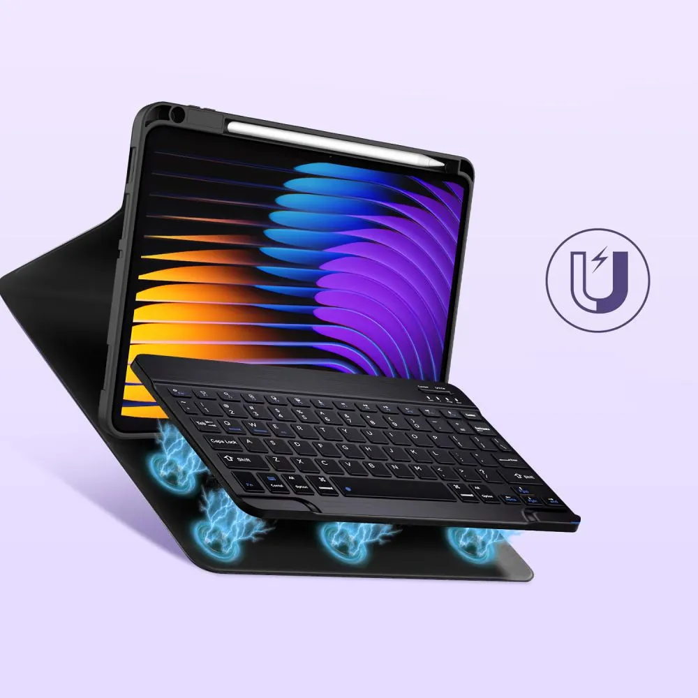 Xiaomi Pad 7/Pad 7 Pro maciņš melns TECH-PROTECT SC PEN + KEYBOARD