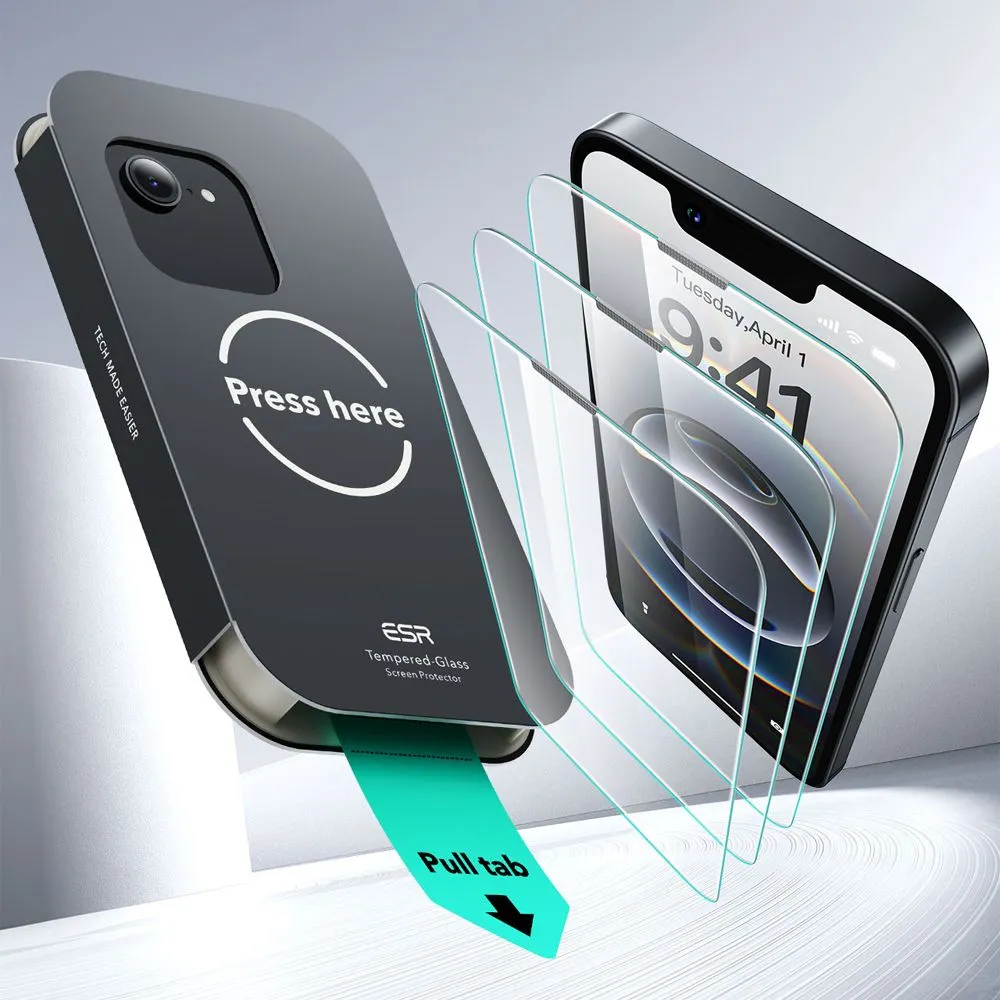 Apple iPhone 16e apsauginis stiklas  ESR ULTRAFIT TEMPERED GLASS 2-PACK