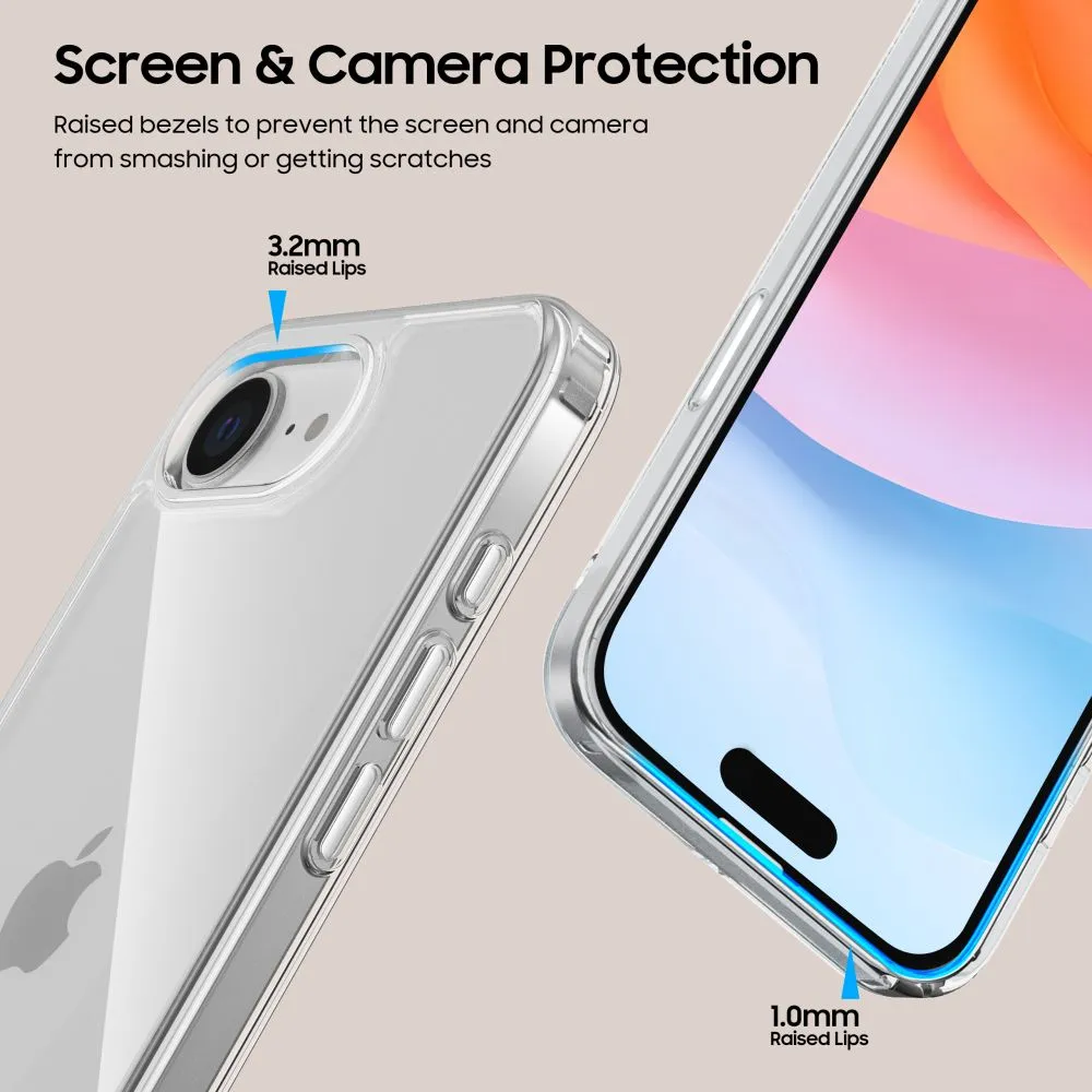 Apple iPhone 16e suojakuori läpinäkyvä TECH-PROTECT FLEXAIR HYBRID