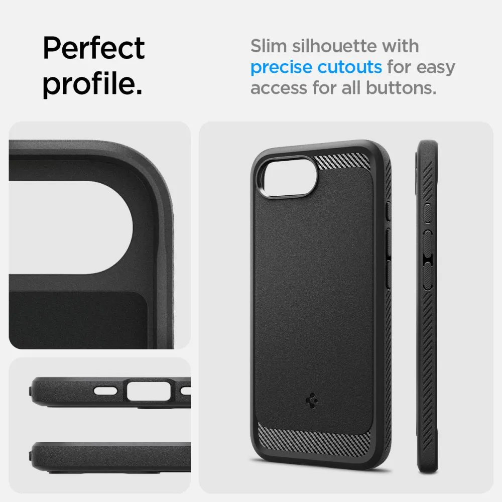 Apple iPhone 16e suojakuori musta SPIGEN RUGGED ARMOR MAG MAGSAFE