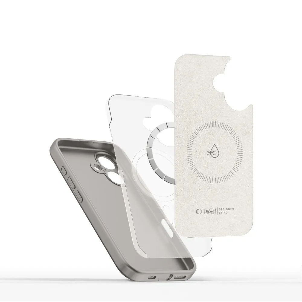 Apple iPhone 16e suojakuori harmaa TECH-PROTECT LIQUID SILICONE MAGSAFE