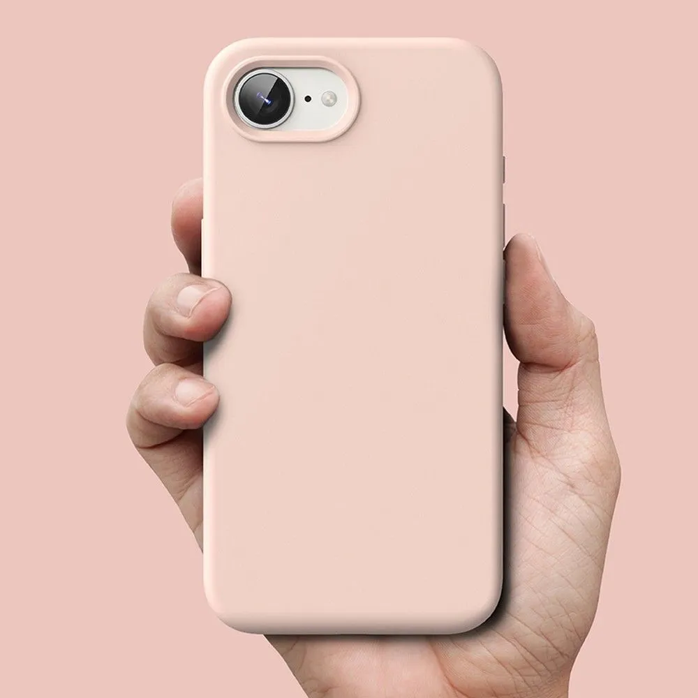 Apple iPhone 16e suojakuori pinkki RINGKE SILICONE MAGNETIC MAGSAFE