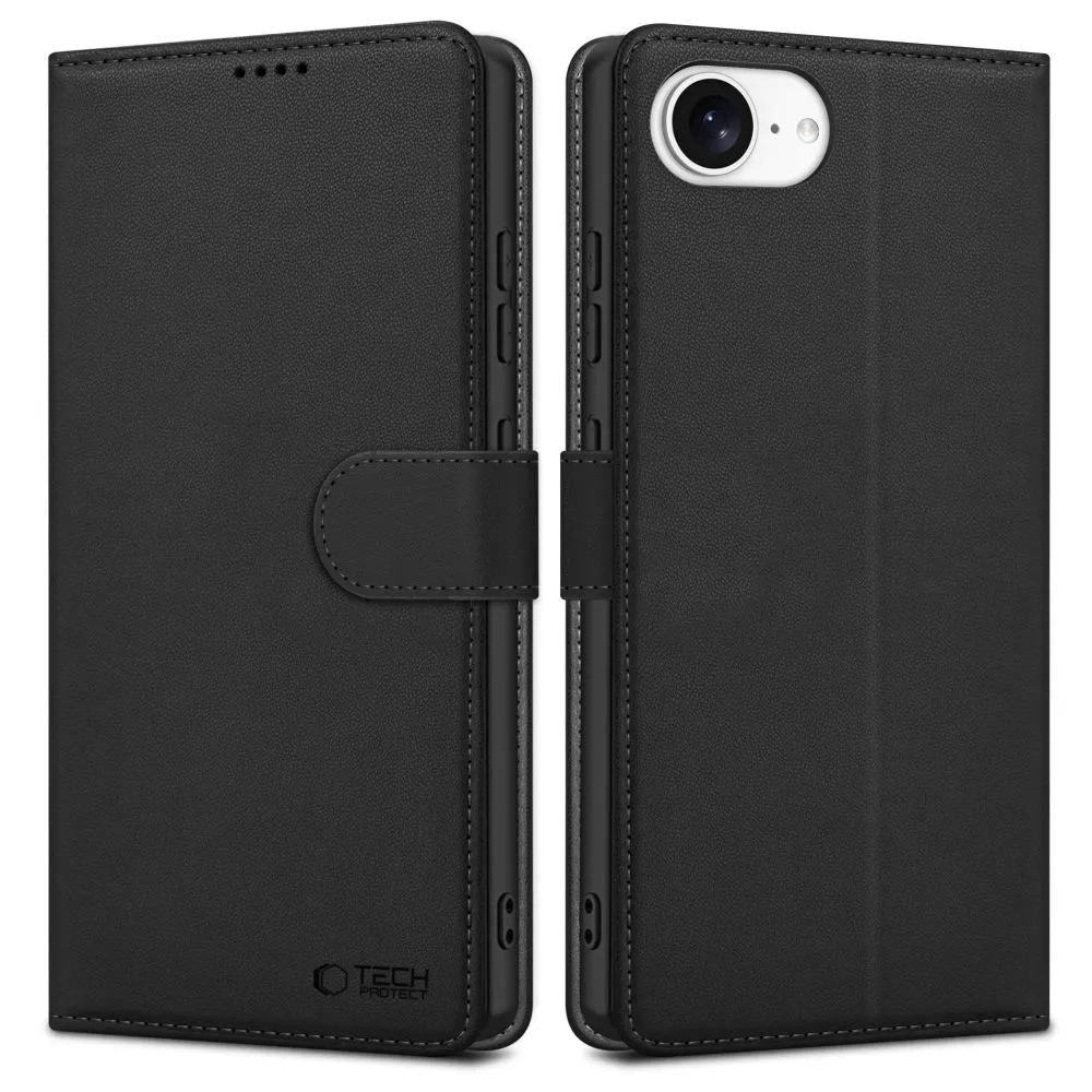 Apple iPhone 16e kaaned must TECH-PROTECT WALLET