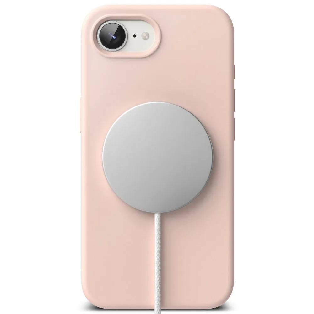 Apple iPhone 16e suojakuori pinkki RINGKE SILICONE MAGNETIC MAGSAFE