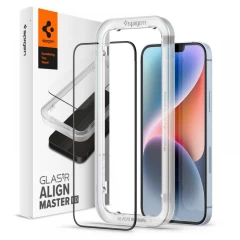 iPhone iPhone 16e apsauginis stiklas SPIGEN ALM GLASS FC Apple iPhone 16e