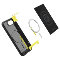 Apple iPhone 16e suojakuori musta SPIGEN RUGGED ARMOR MAG MAGSAFE