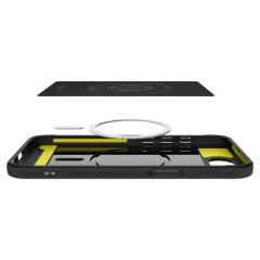 Apple iPhone 16e suojakuori musta SPIGEN RUGGED ARMOR MAG MAGSAFE