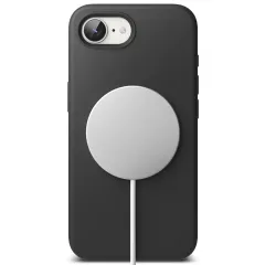 Apple iPhone 16e suojakuori musta RINGKE SILICONE MAGNETIC MAGSAFE