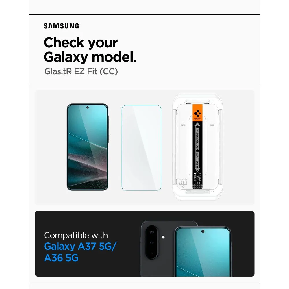 Samsung Galaxy A36 5G Aizsargstikls  SPIGEN GLAS.TR ”EZ FIT HD”