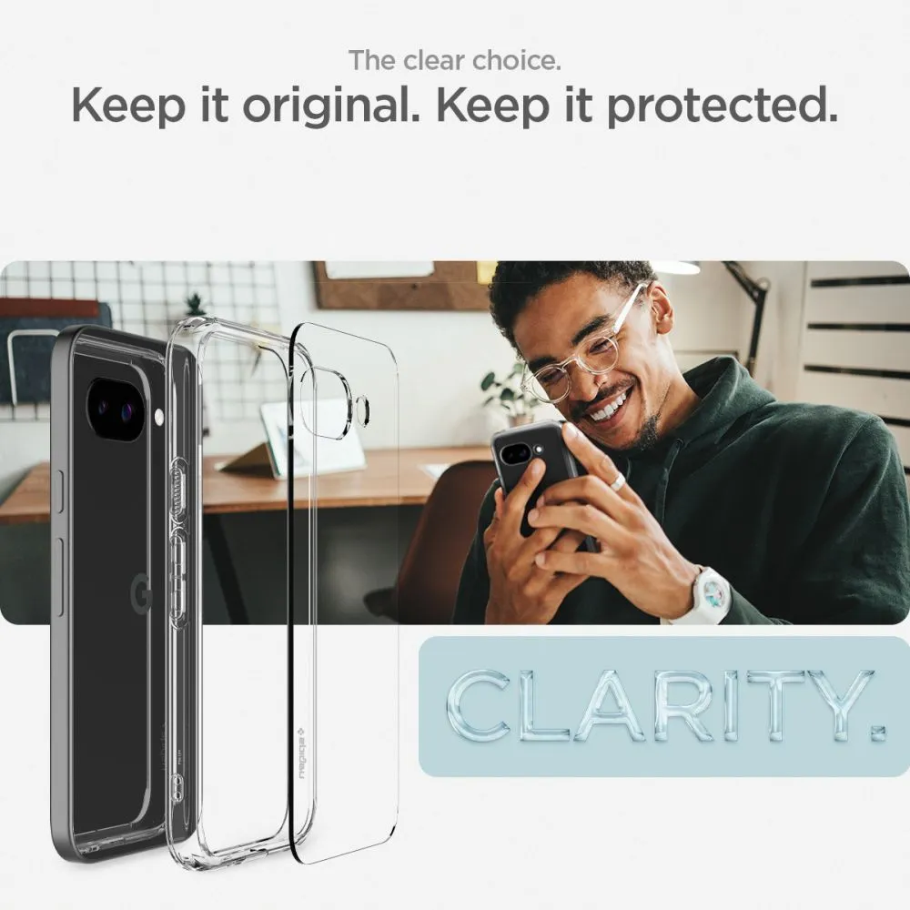 Google Pixel 9A ümbris läbipaistev SPIGEN ULTRA HYBRID