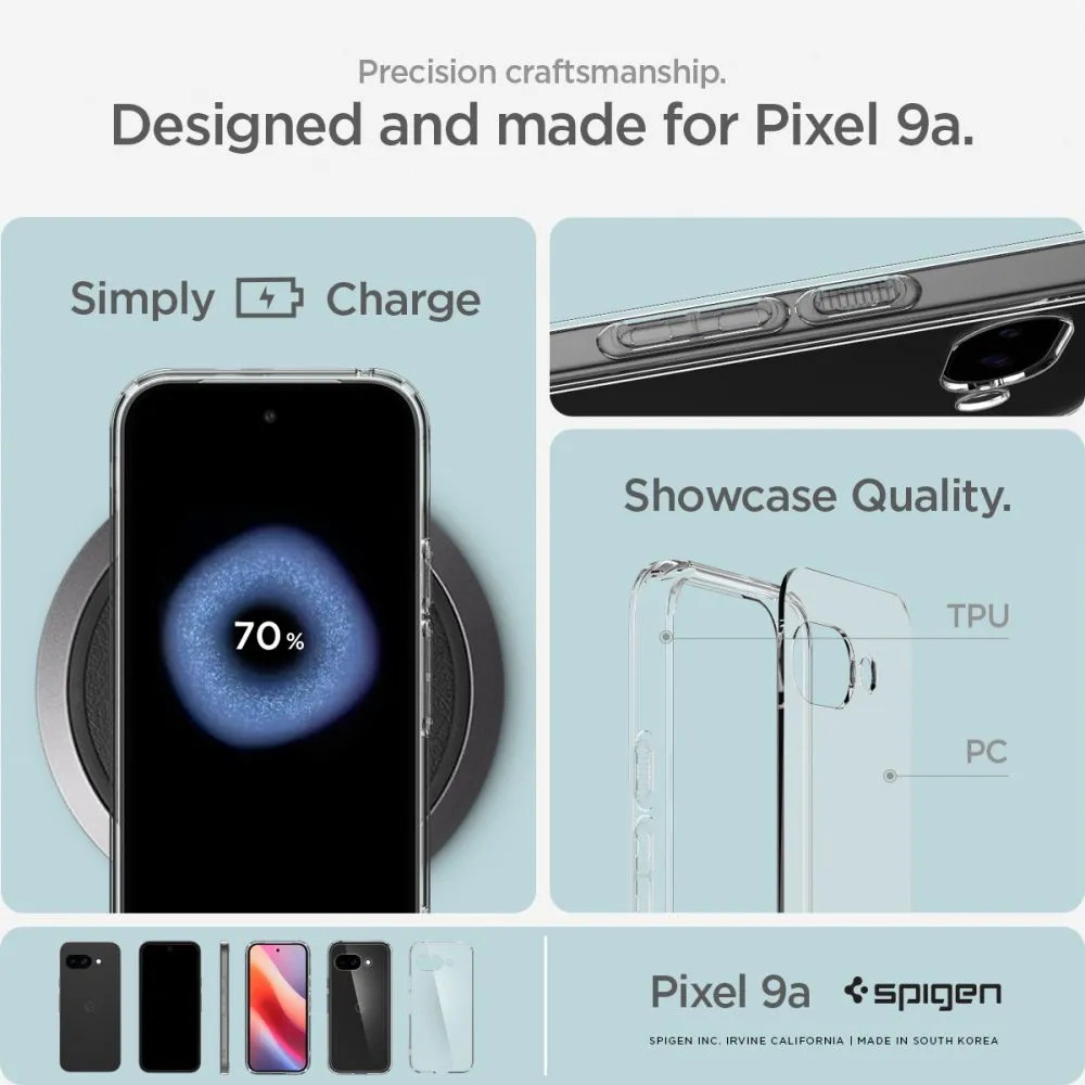 Google Pixel 9A ümbris läbipaistev SPIGEN ULTRA HYBRID