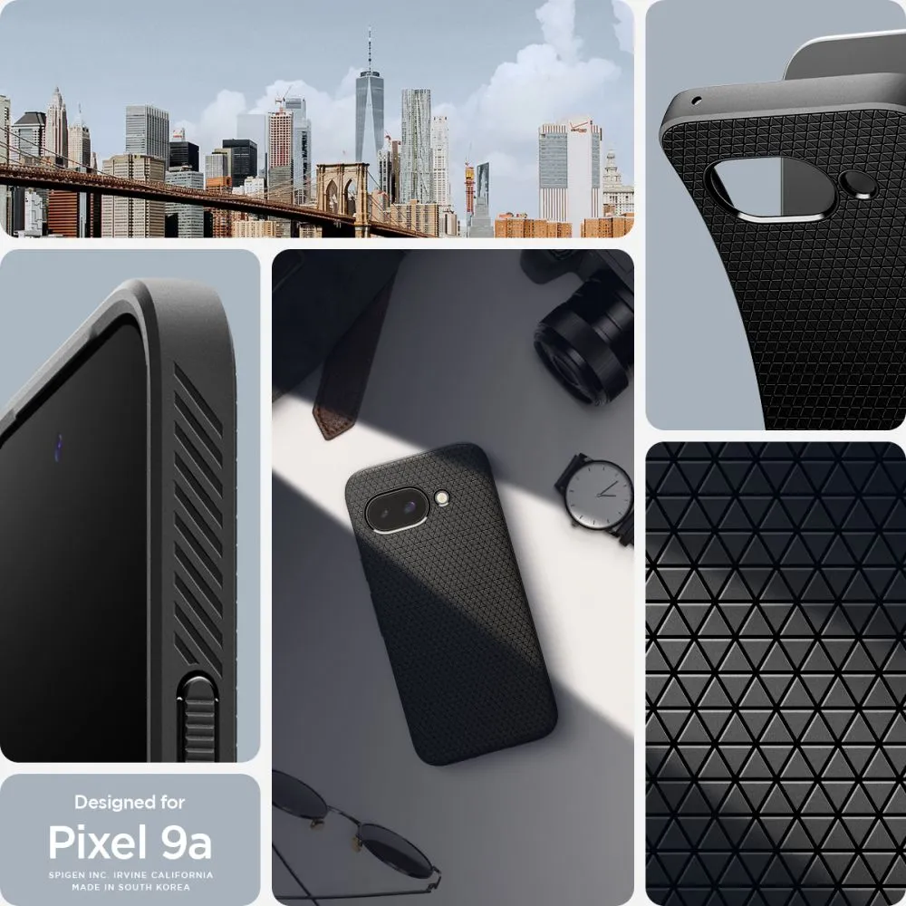 Google Pixel 9A ümbris must SPIGEN LIQUID AIR