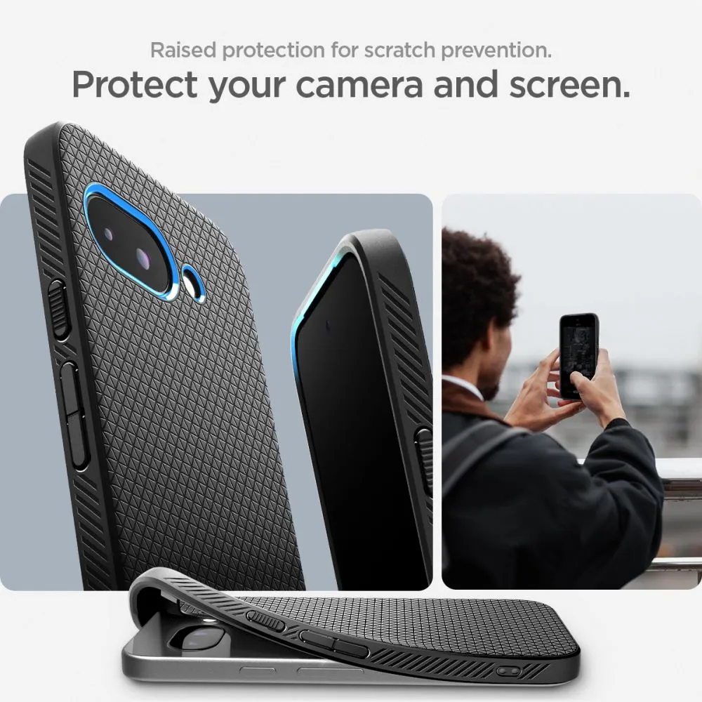 Google Pixel 9A ümbris must SPIGEN LIQUID AIR