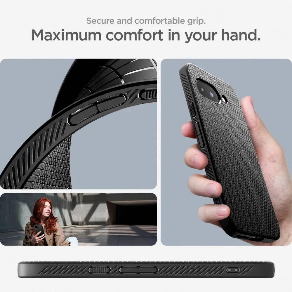 Google Pixel 9A ümbris must SPIGEN LIQUID AIR