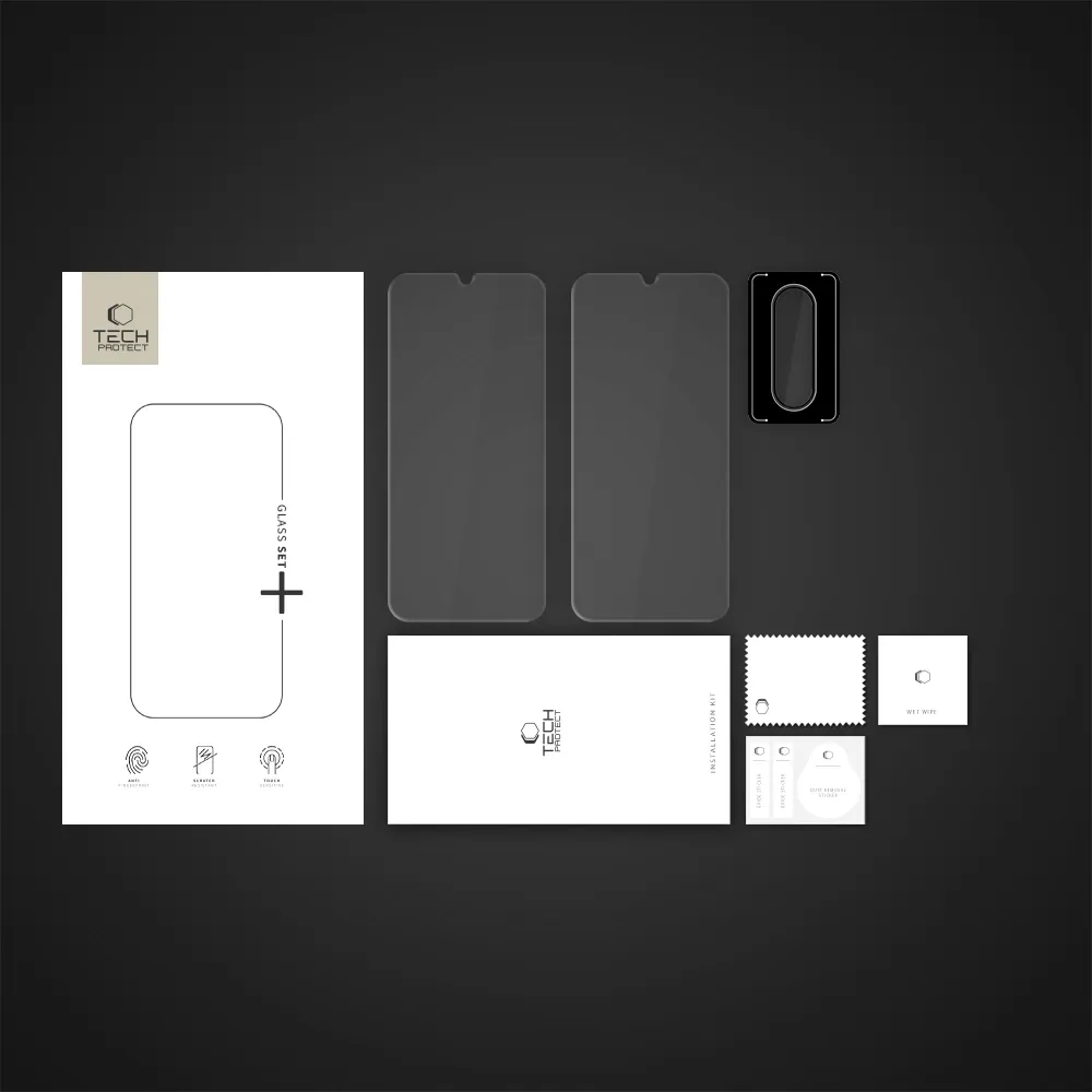 Samsung Galaxy A26 5G skärmskydd  TECH-PROTECT GLASS SET+ 3-PACK