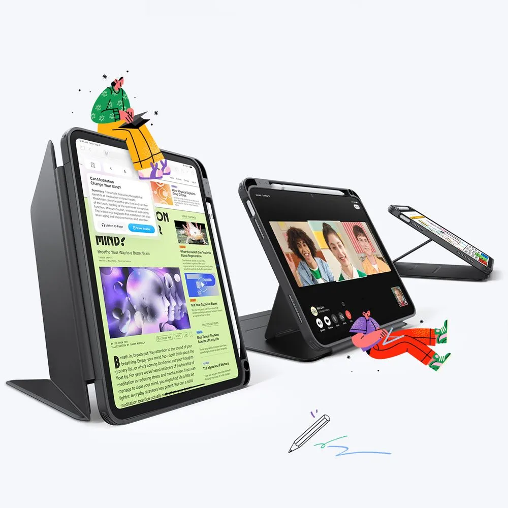 Apple iPad 11 (2025) maciņš melns ESR FLIP HYBRID