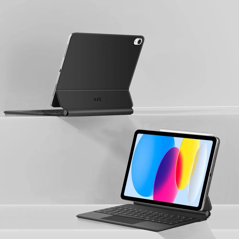 Apple iPad 11 (2025) maciņš melns TECH-PROTECT SMARTCASE MAGNETIC + KEYBOARD