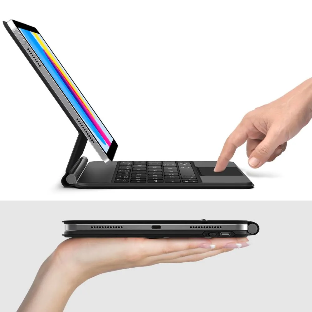 Apple iPad 11 (2025) maciņš melns TECH-PROTECT SMARTCASE MAGNETIC + KEYBOARD