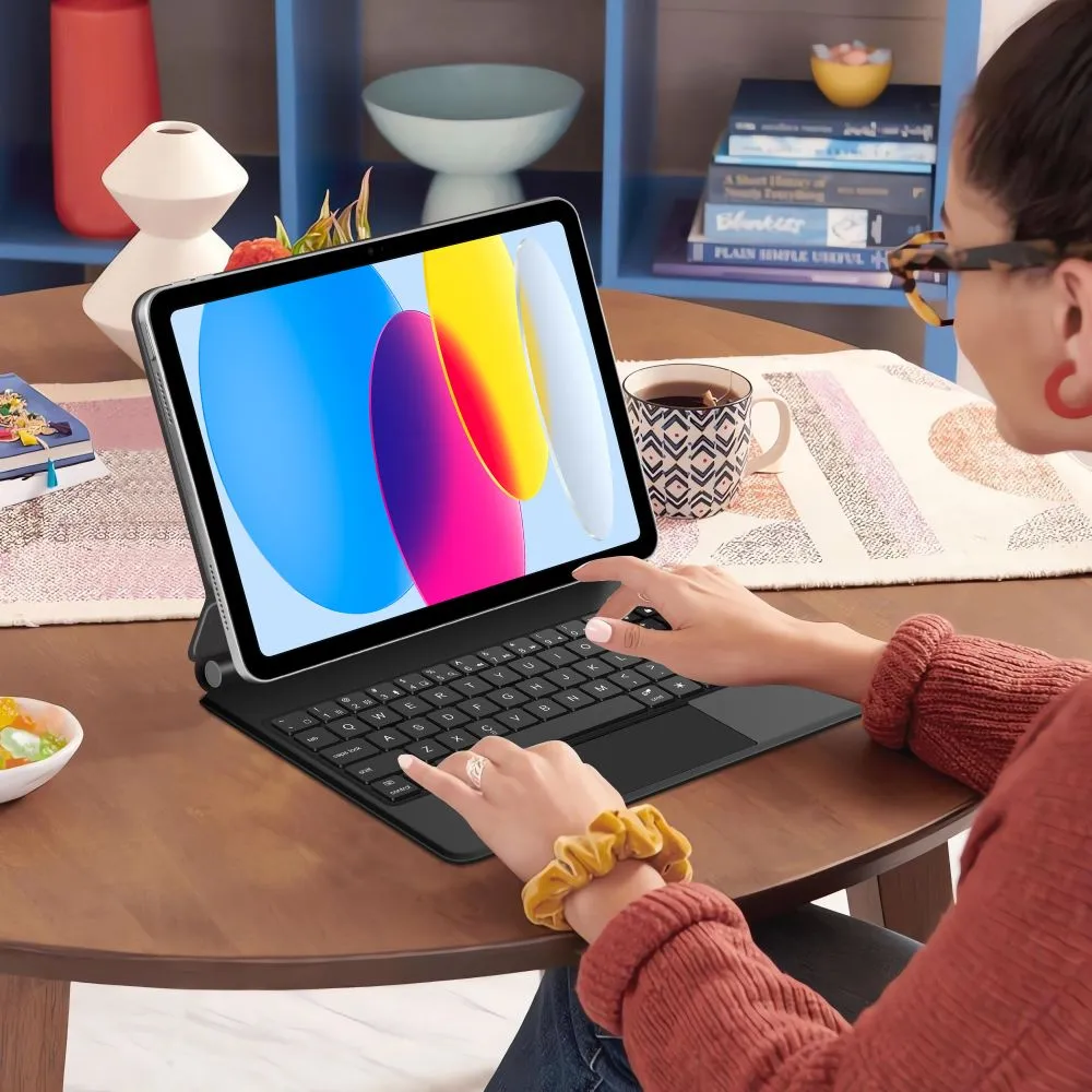 Apple iPad 11 (2025) maciņš melns TECH-PROTECT SMARTCASE MAGNETIC + KEYBOARD