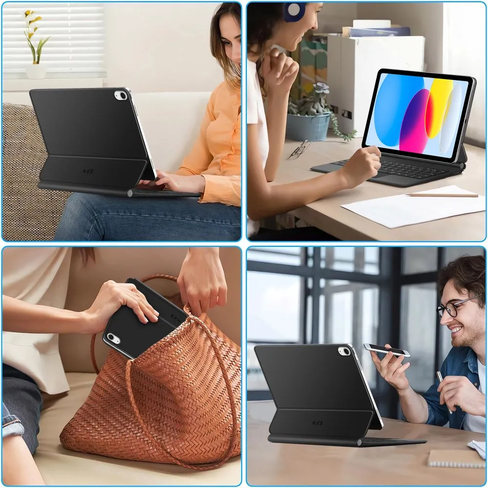 Apple iPad 11 (2025) maciņš melns TECH-PROTECT SMARTCASE MAGNETIC + KEYBOARD
