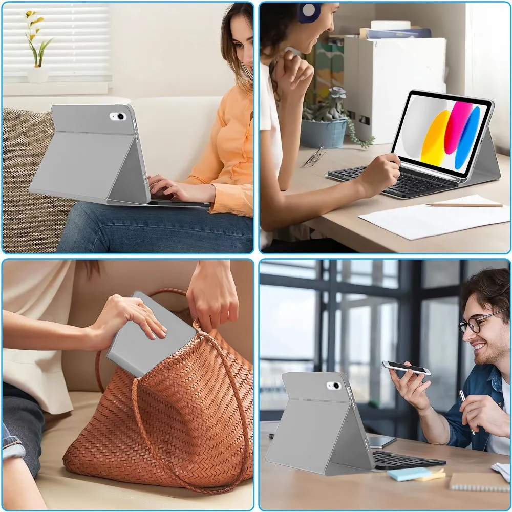 Apple iPad 11 (2025) maciņš pelēks TECH-PROTECT SC PEN + KEYBOARD