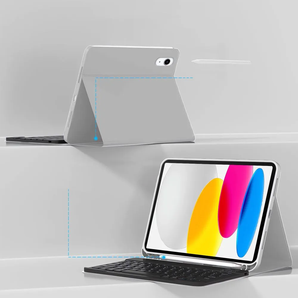 Apple iPad 11 (2025) maciņš pelēks TECH-PROTECT SC PEN + KEYBOARD