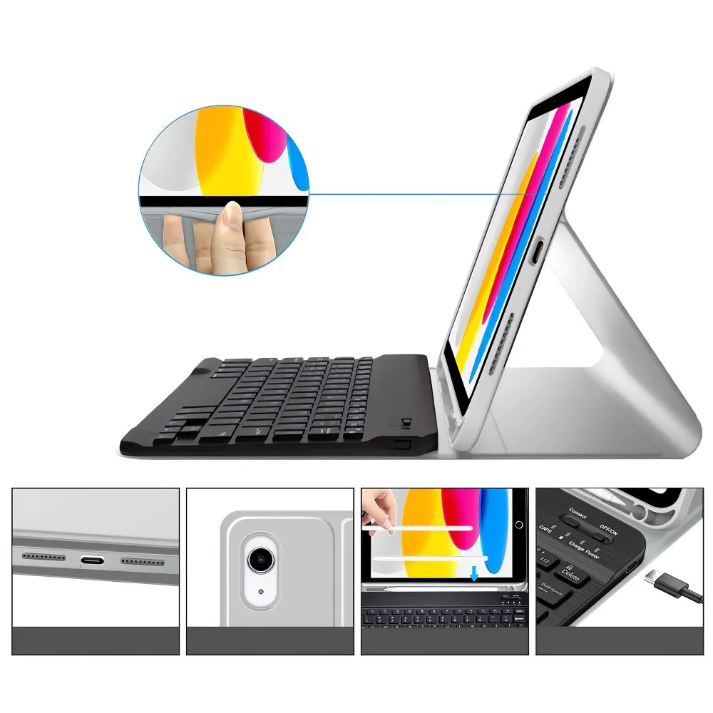 Apple iPad 11 (2025) maciņš pelēks TECH-PROTECT SC PEN + KEYBOARD