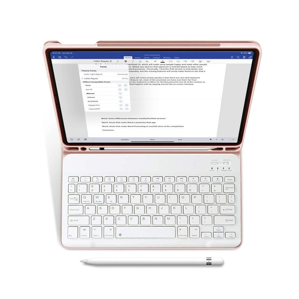 Apple iPad 11 (2025) maciņš rozā TECH-PROTECT SC PEN + KEYBOARD
