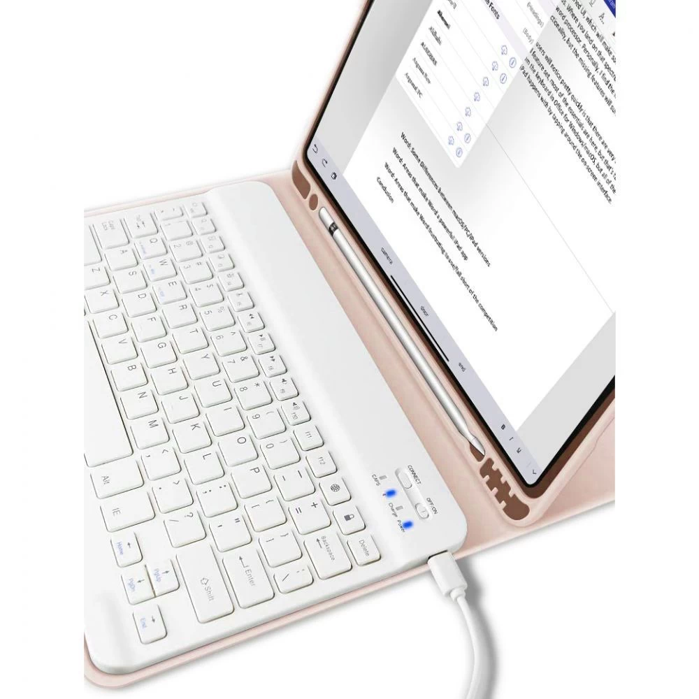 Apple iPad 11 (2025) maciņš rozā TECH-PROTECT SC PEN + KEYBOARD