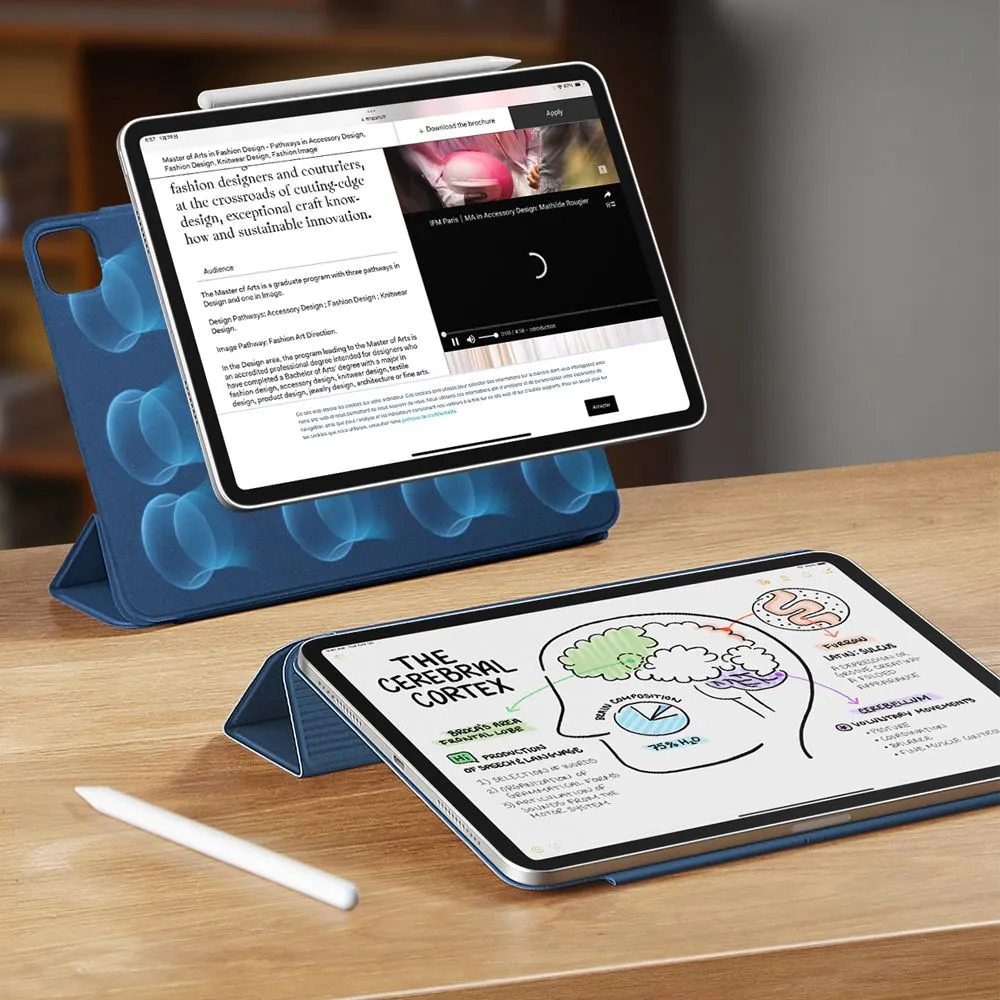Apple iPad Air 13 (2025) tablet suojakuori, suojakotelo sininen ESR REBOUND MAGNETIC