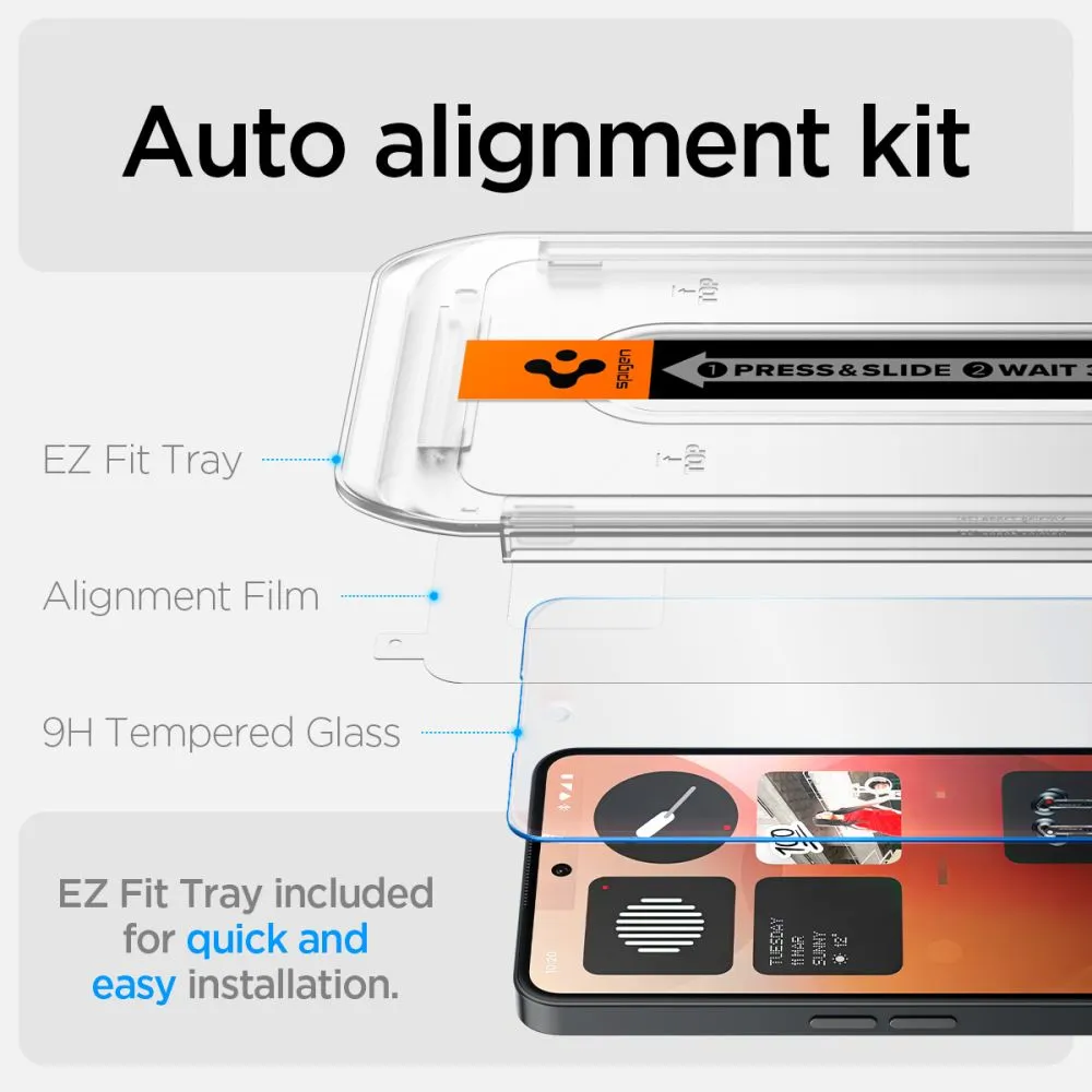 Nothing Phone (3A) aizsargstikls  SPIGEN GLAS.TR ”EZ FIT”
