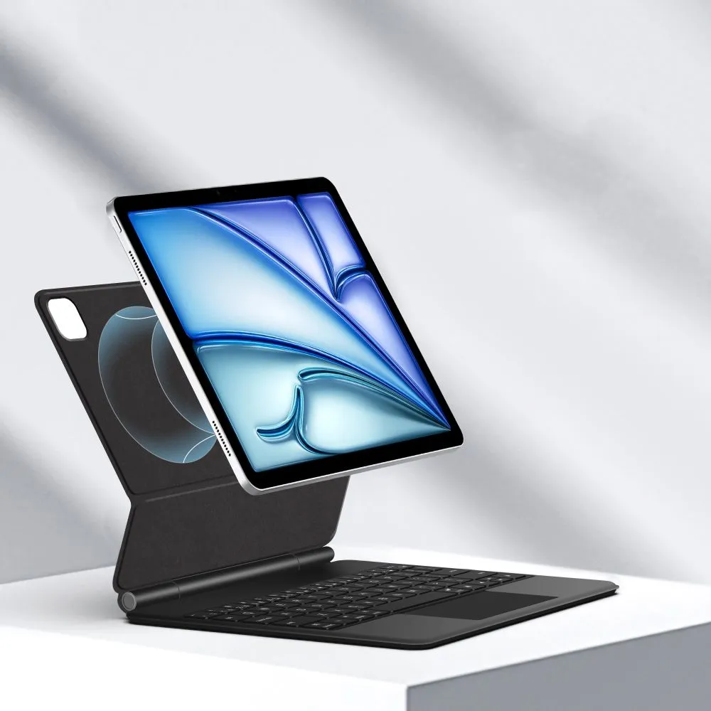Apple iPad Air 11 7th Gen (2025) tablet suojakuori, suojakotelo musta TECH-PROTECT SMARTCASE MAGNETIC + KEYBOARD