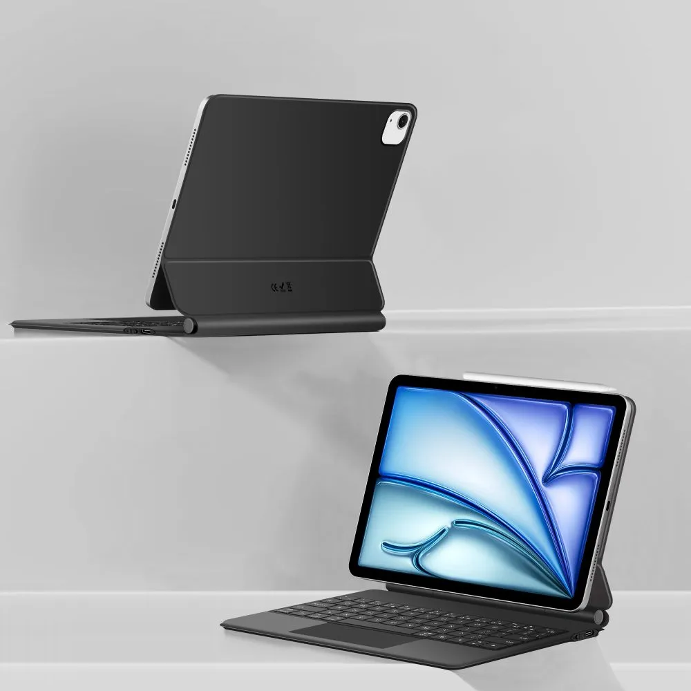 Apple iPad Air 11 7th Gen (2025) tablet suojakuori, suojakotelo musta TECH-PROTECT SMARTCASE MAGNETIC + KEYBOARD