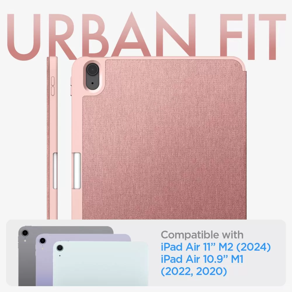 Apple iPad Air 11 7th Gen (2025) tablet suojakuori, suojakotelo pinkki SPIGEN URBAN FIT