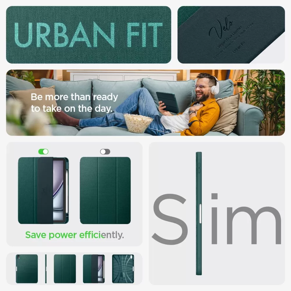 Apple iPad Air 11 7th Gen (2025) чехол для планшетa зеленый SPIGEN URBAN FIT