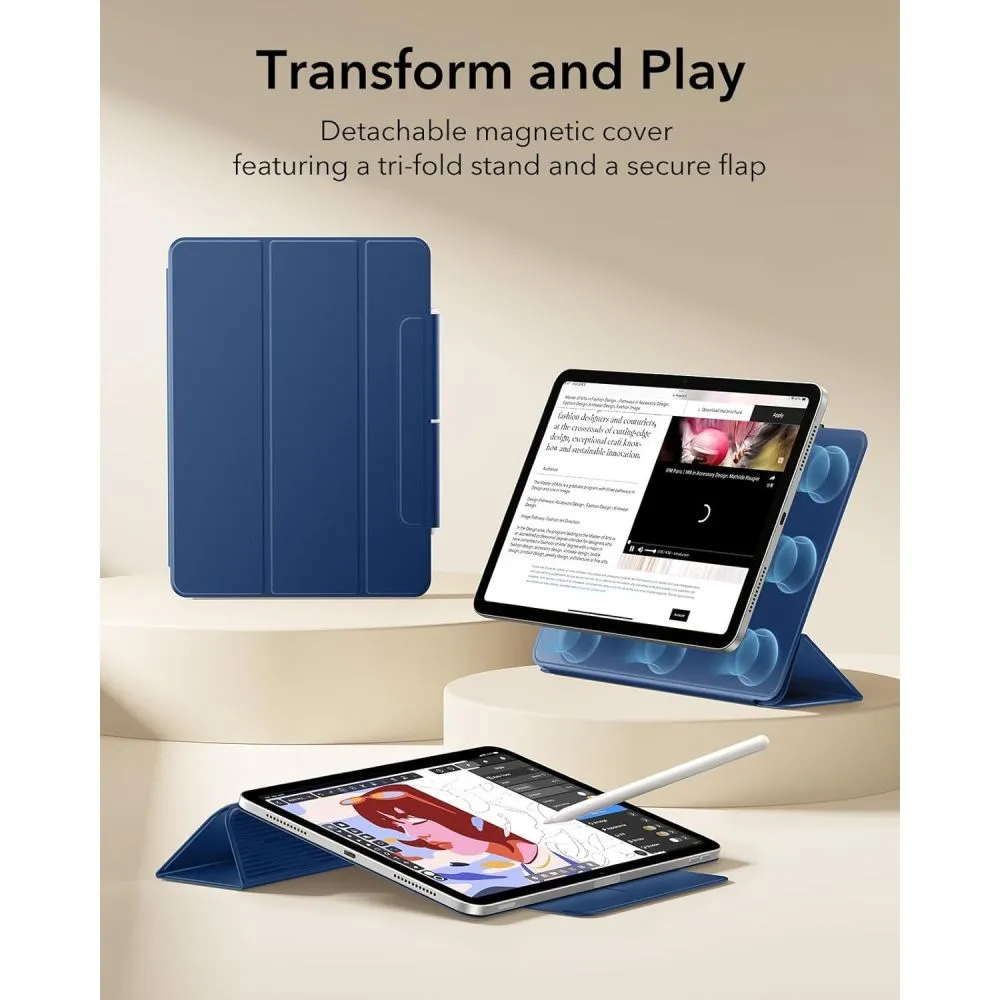 Apple iPad Air 11 7th Gen (2025) Planšetes maciņš zils ESR REBOUND MAGNETIC