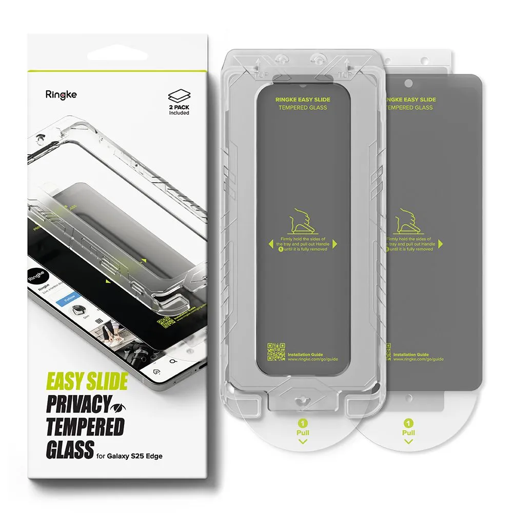 Samsung Galaxy S25 Edge panssarilasi  RINGKE EASY SLIDE 2-PACK PRIVACY