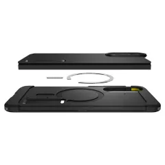 Samsung Galaxy S25 Edge vāciņš melns SPIGEN TOUGH ARMOR MAGSAFE