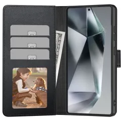 Samsung Galaxy S25 Edge maciņš melns TECH-PROTECT WALLET