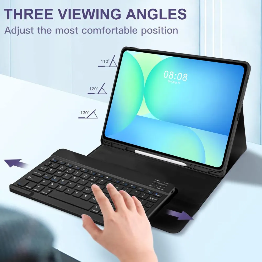 Samsung Galaxy Tab S10 FE Plus maciņš melns TECH-PROTECT SC PEN + KEYBOARD FE+ 13.1 X620 / X626B