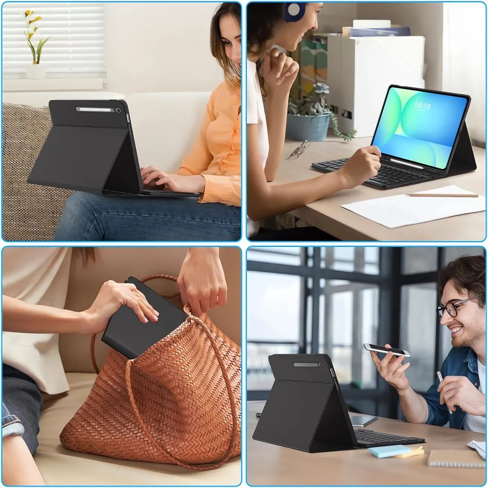 Samsung Galaxy Tab S10 FE Plus maciņš melns TECH-PROTECT SC PEN + KEYBOARD FE+ 13.1 X620 / X626B