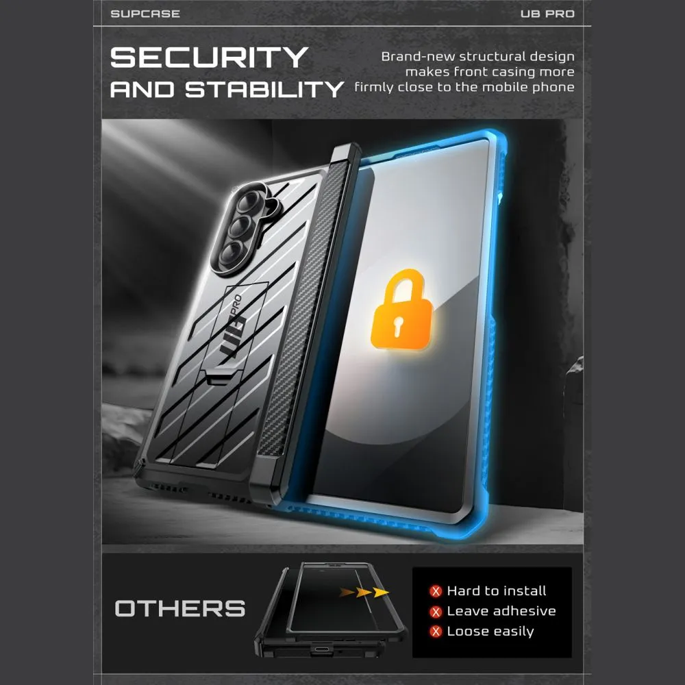 Samsung Galaxy Z Fold 7 ümbris must SUPCASE UNICORN BEETLE PRO