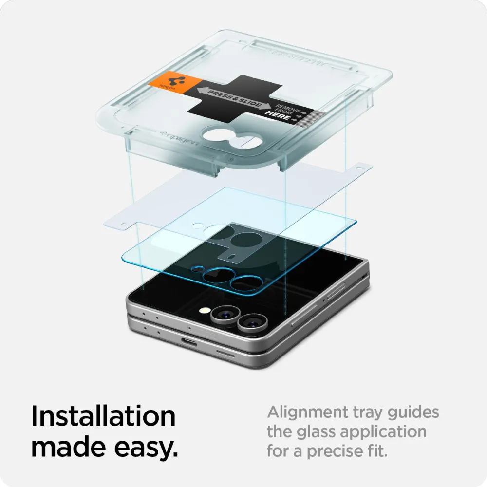 Samsung Galaxy Z Flip 7 skärmskydd  SPIGEN GLAS.TR ”EZ FIT PRO” HD 2-PACK