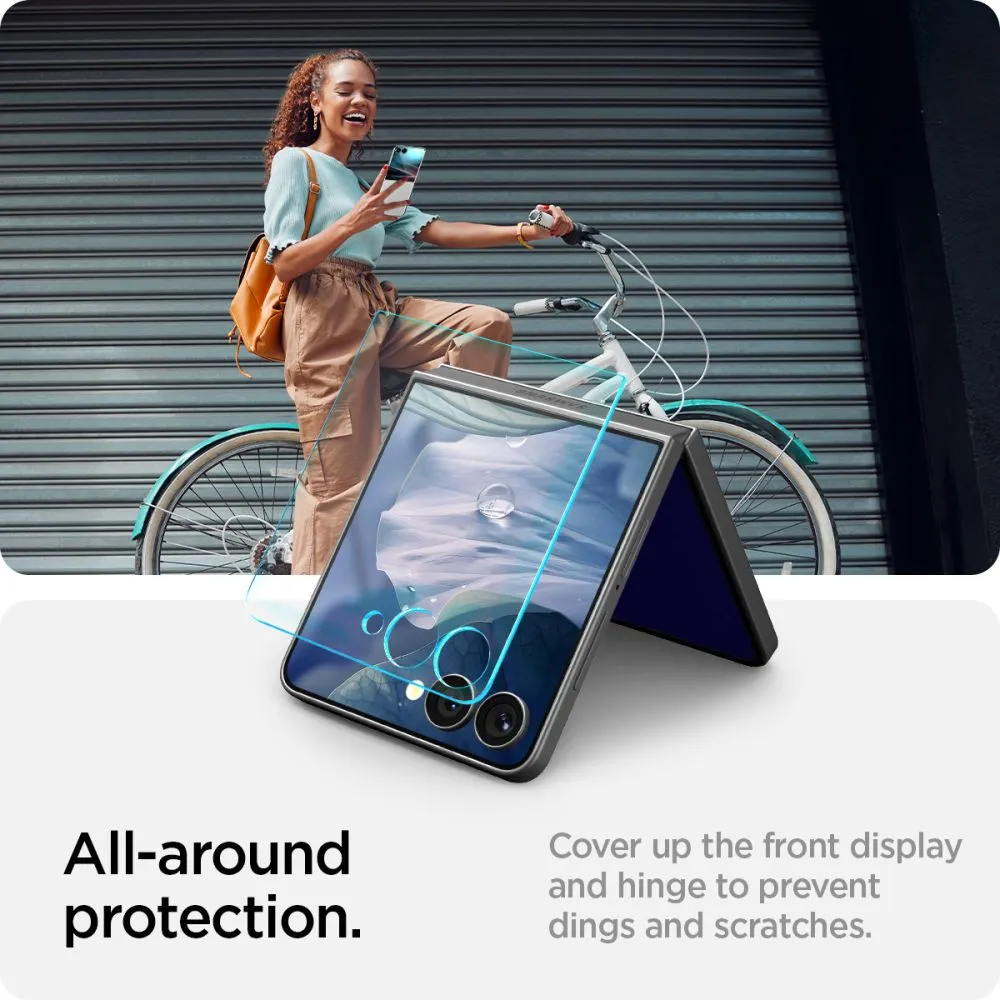 Samsung Galaxy Z Flip 7 skärmskydd  SPIGEN GLAS.TR ”EZ FIT PRO” HD 2-PACK
