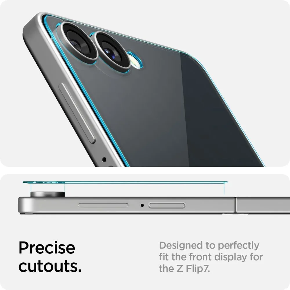 Samsung Galaxy Z Flip 7 skärmskydd  SPIGEN GLAS.TR ”EZ FIT PRO” HD 2-PACK