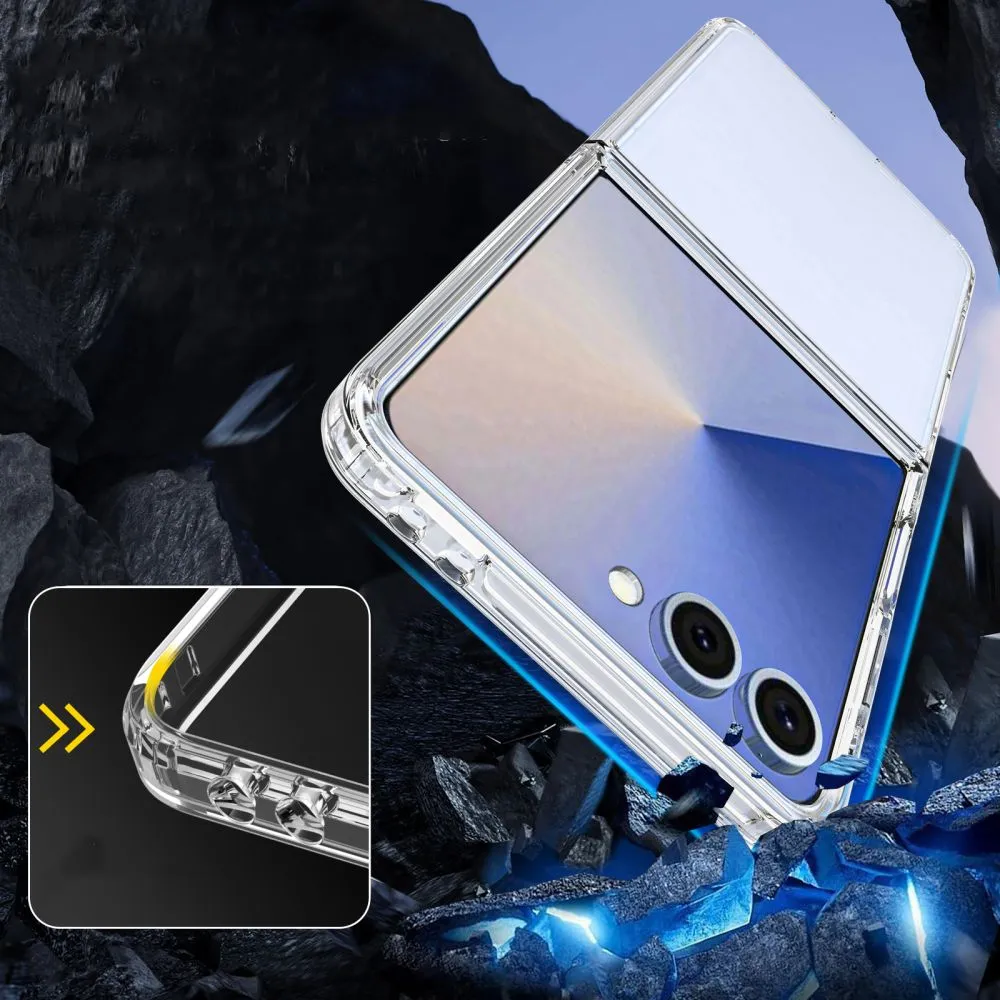 Samsung Galaxy Z Flip 7 case transparent TECH-PROTECT FLEXAIR HYBRID