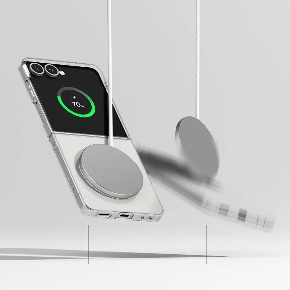 Samsung Galaxy Z Flip 7 suojakuori läpinäkyvä RINGKE SLIM MAGNETIC MAGSAFE
